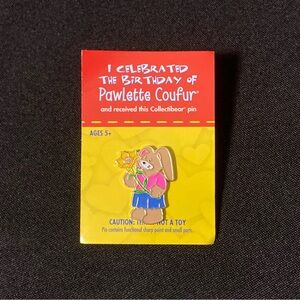 ⭐️ Build-A-Bear 2007 Pawlette Coufur Birthday Celebration Collectibear Pin
